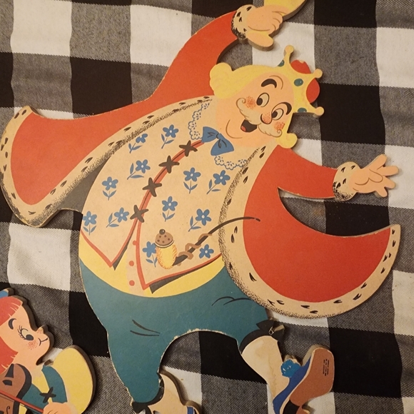 VINTAGE MOTHER GOOSE PIN-UPS #239 OLD KING COLE FIDDLERS THREE Dolly Toy Company - Picture 5 of 9